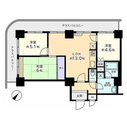 信開アーバンシティセントラルの物件間取画像